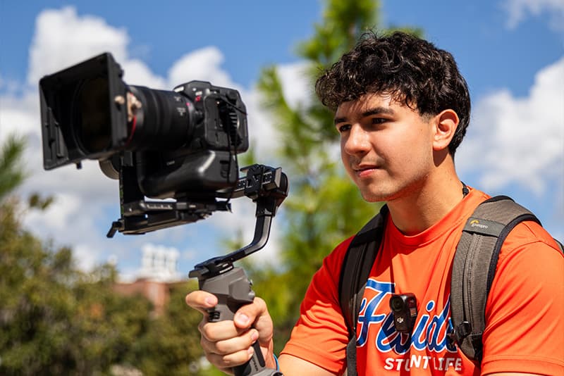 Florida Focus founder Alex Luncan on location in Florida